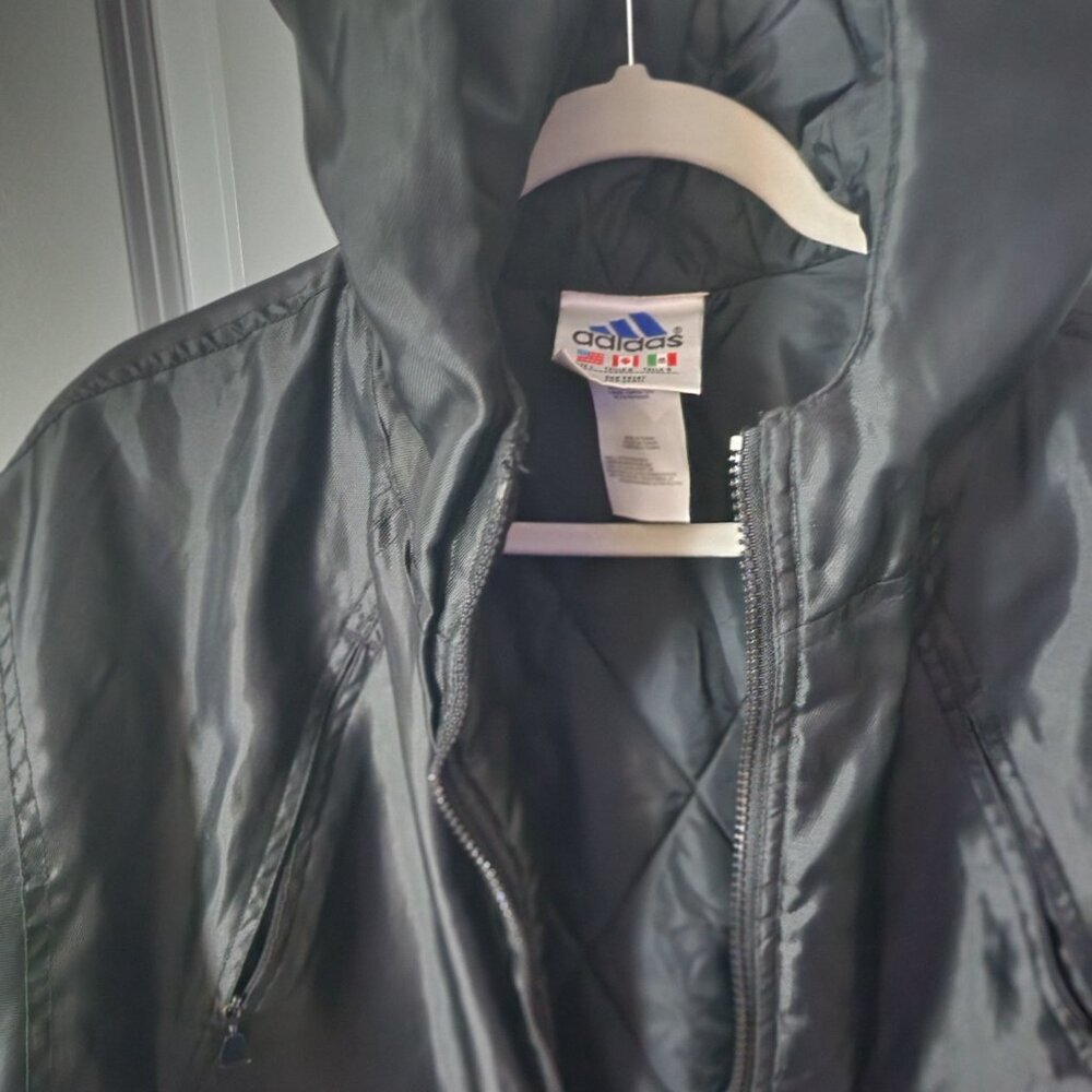 Heavy nylon Adidas jacket 4 zipper design nice! - Picture 6 of 14